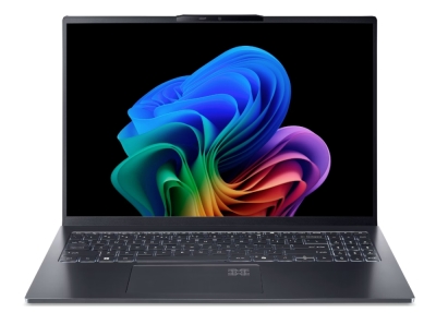 Лаптоп Acer Swift GO 16, SFG16-61-R418, AMD Ryzen 7 350 with AI (Up to 5.0GHz, 16MB), 16” WUXGA+ OLED 120Hz, Adobe&DCI-P3 100%, 1*32GB DDR5, 1024GB PCIe NVMe SSD, AMD Radeon 860M, QHD IR cam, WIFI7+BT, Win 11 Home,Titanium Gray