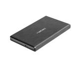 Кутия за твърд диск Natec External HDD/SSD Enclosure Rhino SATA 2.5" USB 2.0 Aluminium Slim Black