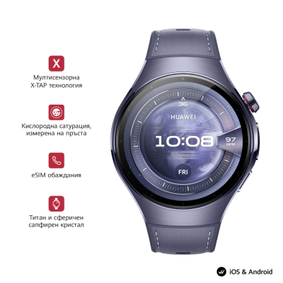 Часовник Huawei Watch 5, Rates-L39L, Purple