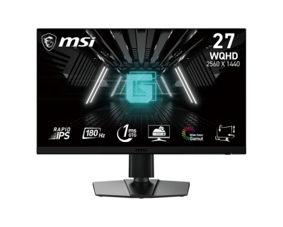 Монитор MSI G272QPF E2, 27", 1ms, 180Hz, RAPID IPS, 2560x1440 (WQHD), 16:9, FLAT, Adaptive-Sync, 92.83% DCI-P3, AG, 300 nits, 1000:1, DCR 100M:1, DP(1.2a), 2xHDMI2.0b, Pivot, Heigh Adj., VESA, Black, 6.3kg