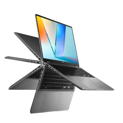 Лаптоп Asus Vivobook Flip TP3607SA-RJ004W,Intel Ultra 5  226V 16GB 2.1 GHz (8MB Cache, up to 4.5 GHz,)16.0 OLED WQXGA+(WQ+) 2880X1800 16:10 Bend+400nits(HDR) Glare , LPDDR5X 16GB ( onbd) 512 GB SSD, Windows 11, Matte Gray + Backpack