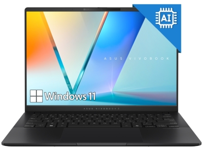 Лаптоп Asus Vivobook S S5406SA-QD149W,INTEL LNL Core Ultra 7 32GB, 14" OLED WUXGA(WU) 1920X1200 16:10,LPDDR5X 32GB  (on BD),1TB SSD,Backlit Chiclet Keyboard 1-Zone RGB with Num-key, Windows 11, Black, AI PC+Backpack