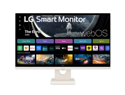 Монитор LG 27U511SA-W, 27" IPS Smart webOS23, 100Hz, 5ms, 1300:1, 250cd/m, FHD 1920x1080, ThinQ, sRGB 99%, HDR 10, HDMI, USB, Bluetooth, AirPlay 2, Speacers 5W x 2, Tilt, White