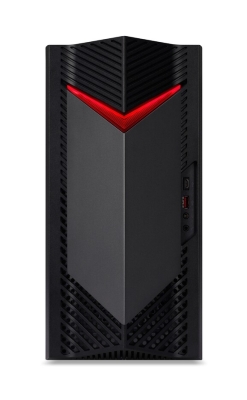Настолен компютър Acer Nitro N50-656, Intel Core i7-14700F (up to 5.40 GHz, 33MB), 32GB DDR5 5600MHz (2*16GB), 1TB SSD 1*M.2 free, GeForce RTX 5060 8GB GDDR7, No DVD, 3* USB 3.2, Type-C, 4*USB.2.0, Mic.&Audio jacks, RG-45, GLAN, Wi-Fi AX&BT 5.0, 500W, No 