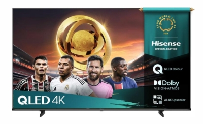 Телевизор Hisense 55" E7Q, 4K Ultra HD 3840x2160, QLED, Quantum Dot, HDR 10+, HLG, Dolby Vision, DTS Virtual X, Smart TV, WiFi, Light Sensor, BT, Anyview Cast, 3xHDMI, 2xUSB, LAN, CI+, DVB-T2/C/S2, Black