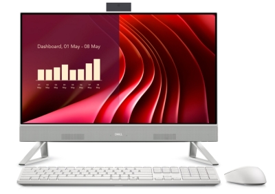 Настолен компютър - всичко в едно Dell 24 All-in-One EC24250, Intel Core 7 150U(12MB cache, 10 cores, up to 5.4 GHz), 23.8" FHD (1920x1080) AG Touch WVA, 16GB, 2x8GB, DDR5, 5200 MT/s, 1TB M.2 PCIe SSD, Intel Graphics, Triangle Stand, 5MP IR Tilt Cam, WiFi