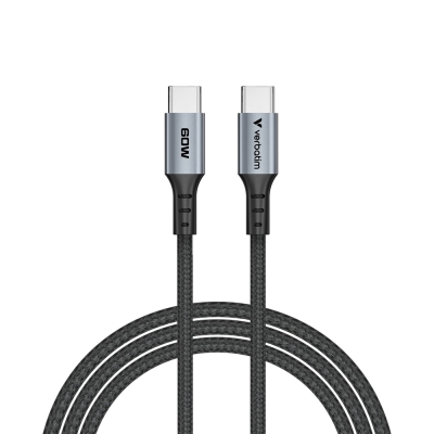 Кабел Verbatim Sync & Charge USB-C to USB-C 60W 120 cm