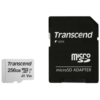 Памет Transcend 256GB microSD w/ adapter UHS-I U3 A1