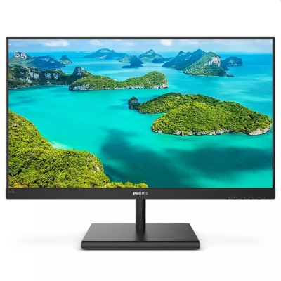 Монитор Philips 245E1S/00, 23.8" IPS WLED, 2560x1440@75Hz, 4ms GtG, 250cd/m2, 1000:1, Mega Infinity DCR, FreeSync/Adaptive Sync, FlickerFree, Low Blue Mode, Tilt, D-SUB, HDMI, DP