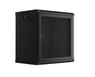 Комуникационен шкаф Lanberg rack cabinet 19" wall-mount 12U/600x450 with perforated door black (flat pack)