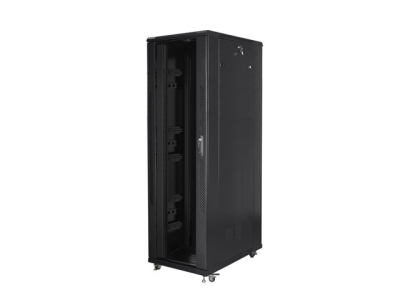 Комуникационен шкаф Lanberg rack cabinet 19" free-standing 42U/800x1200 (flat pack) black