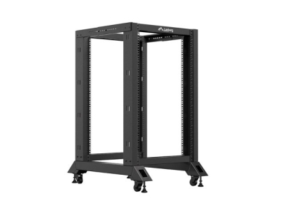 Комуникационен шкаф Lanberg open rack 19" 18U 600x800 black