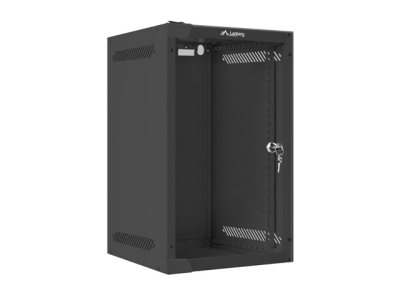 Комуникационен шкаф Lanberg rack cabinet 10" wall-mount 9U / 280x310 for self-assembly (flat pack), black