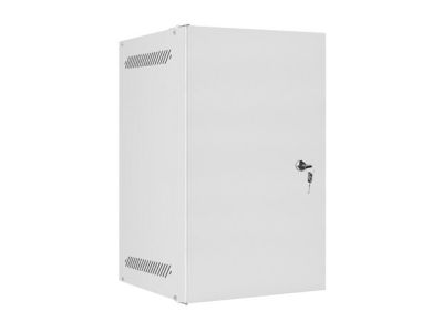 Комуникационен шкаф Lanberg rack cabinet 10" wall-mount 9U / 280x310 self-assembly flat pack with metal door, grey