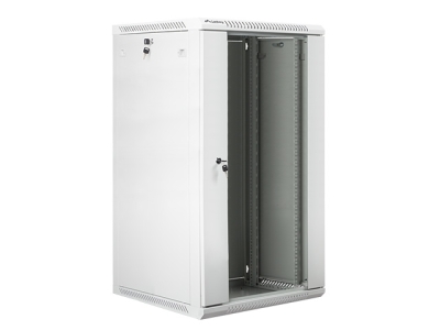 Комуникационен шкаф Lanberg rack cabinet 19" wall-mount 22U / 600x600 for self-assembly (flat pack), grey