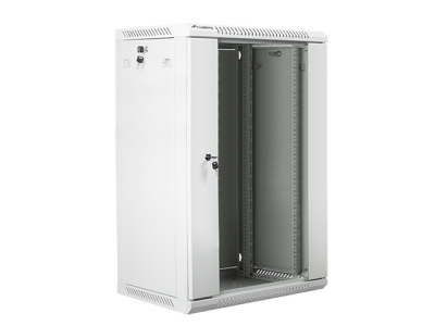 Комуникационен шкаф Lanberg rack cabinet 19" wall-mount 18U / 600x450 for self-assembly (flat pack), grey