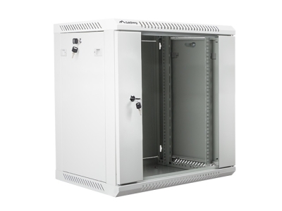 Комуникационен шкаф Lanberg rack cabinet 19" wall-mount 12U / 600x450 for self-assembly (flat pack), grey