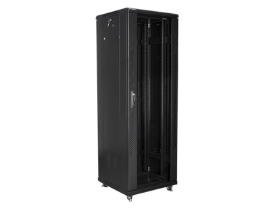 Комуникационен шкаф Lanberg rack cabinet 19" free-standing 37U / 600x600 self-assembly flat pack, black
