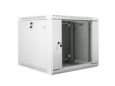Комуникационен шкаф Lanberg rack cabinet 19" wall-mount 9U / 600x600 for self-assembly (flat pack), grey