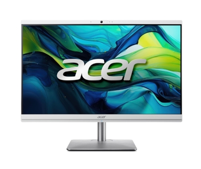 Настолен компютър - всичко в едно Acer Aspire C24-195ES, 23.8" FHD(1920x1080) non touch, Intel Core Ultra 7 155U (up to 4.80GHz, 12MB), 1*16GB DDR5, 1024GB PCI-e SSD + M.2 free slot, no DVD, Intel Graphics, Kbd & Mouse Wireless, RJ-45, WiFi AX & BT, Heigh