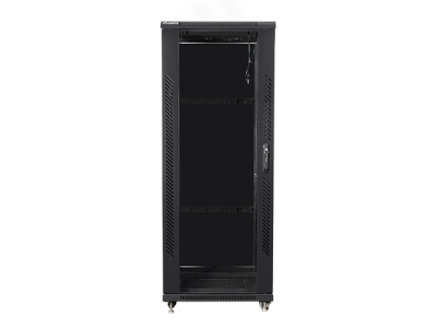 Комуникационен шкаф Lanberg rack cabinet 19" free-standing 32U / 600x800 self-assembly flat pack, black