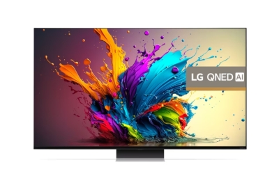 Телевизор LG 65QNED91T3A, 65" 4K HDR Smart QNED TV MiniLED, 3840x2160, 120Hz, DVB-T2/C/S2, AI Alpha 8, HDR 10 PRO, webOS 24, ThinQ AI, WiFi, FreeSync Compatible, VRR, AI Upscaling, AI Sound Pro (Virtual 9.1.2 Up-mix), Bluetooth, Hdmi, Multi View, LAN, Air