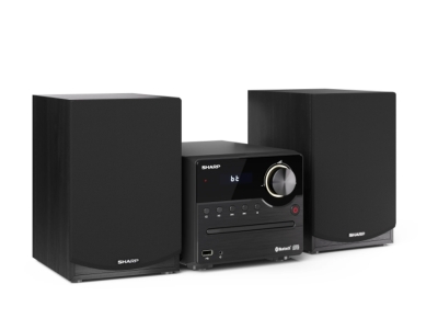 Аудио система Sharp Audio Systems XL-B512(BK), HI-FI MICRO SYSTEM, 45W total max power output, FM PLL tuner, Bluetooth v5.0, CD player, USB, 3.5mm Aux-in / line-in, wooden speaker, Black