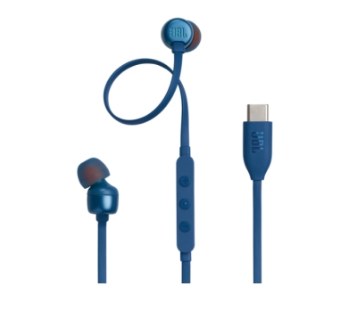 Слушалки JBL T310C BLU USB-C In-ear headphones