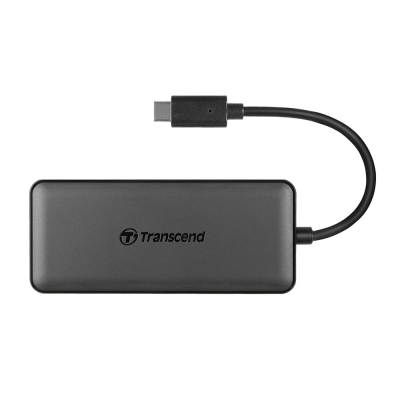 USB хъб Transcend 3-Port Hub, 1-Port PD, SD/MicroSD Reader, USB 3.1 Gen 2, Type C