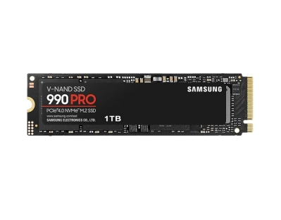 Твърд диск Samsung SSD 990 PRO 1TB PCIe 4.0 NVMe 2.0 M.2 V-NAND 3-bit MLC, 256-bit Encryption, Read 7450 MB/s Write 6900 MB/s