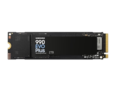 Твърд диск Samsung SSD 990 EVO Plus 2TB PCIe 4.0 NVMe 2.0 M.2 V-NAND 3-bit MLC, 256-bit Encryption, Read 7150 MB/s Write 6300 MB/s