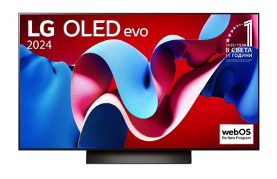 Телевизор LG OLED48C41LA, 48" UHD OLED evo, 4K (3840 x 2160), DVB-C/T2/S2, Full Cinema Screnn, Alpha 9 AI 4K Gen7, 144Hz, ThinQ AI, HDR10, VRR, NVIDIA G-SYNC, AMD FreeSync, Dolby Vision, Dolby Atmos, Wi-Fi, Bluetooth, HDMI, USB, Airplay 2, Multi View, Met