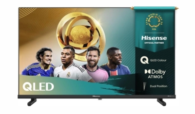 Телевизор Hisense 32" A5Q, Full HD 1920x1080, QLED, Quantum Dot, HDR, HLG, DTS HD, Light Sensor, Dolby Audio, Smart TV, WiFi, WiFi Direct, 2xHDMI, 2xUSB, LAN, CI+, DVB-T2/C/S2, Black