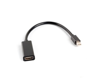 Адаптер Lanberg adapter display port mini (m) -> HDMI (f), 20cm cable, black