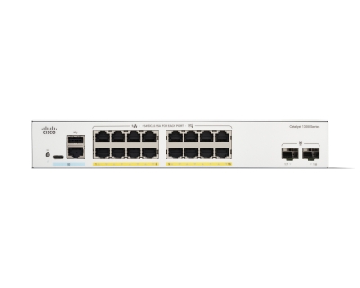 Комутатор Cisco Catalyst 1300 16-port GE, PoE, 2x1G SFP