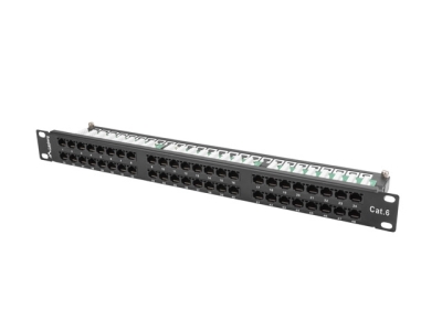 Пач панел Lanberg patch panel 48 port 1U CAT.6, black