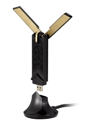 Адаптер Asus USB Adapter, USB-AX56, AX1800, Dual-Band, USB 3.2 Gen 1, OFDMA, MU-MIMO, 2x External antenna, Black