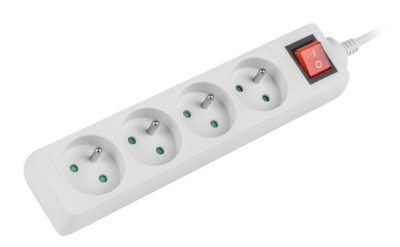 Разклонител Lanberg power strip 1.5m, 4 sockets, french with circuit breaker quality-grade copper cable, white