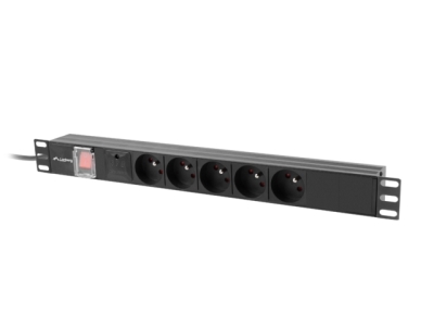 Разклонител Lanberg power distribution unit (pdu) 19" 1U 10a 2m 5x french outlets black c14