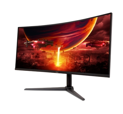 Монитор Acer Nitro XZ342CUV3bmiiphx, 34'' WQHD (3440x1440) VA, Curved 1500R, ZeroFrame, 180Hz, 1ms (VRB), HDR400, FreeSync Premium, 400nits, 2xHDMI, Speakers, DP, Audio Out, VisionCare, Energy Class F, Black, 2Y