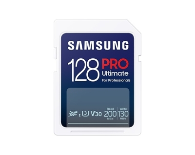 Памет Samsung 128GB SD Card PRO Ultimate with USB Reader, U3, V30 , Read 200MB/s - Write 130MB/s