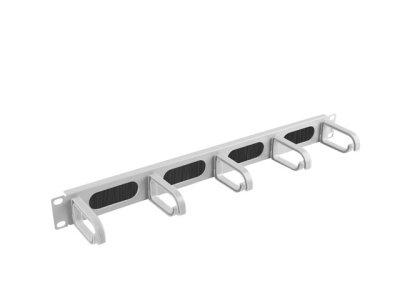 Аксесоар Lanberg 19" cable management AK-1203-S brush panel 5 rings- type b 1U, grey