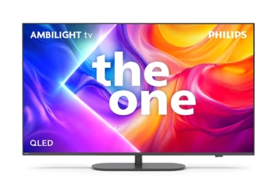 Телевизор Philips 55PUS9010/12, 55" The One 4K Ultra HD QLED, 3840x2160p, DVB-T/T2/T2-HD/C/S/S2, 144Hz, Ambilight 3, P5 Perfect Picture, 90% DCI, HDR+, Titan OS, Dolby Atmos, Dolby Digital, VRR, 4*HDMI, 2*USB, 802.11ac, 40W RMS, Black