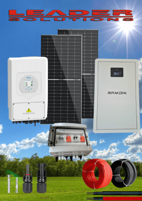 Монофазна хибридна  фотоволтаична система 5kWp / 5KW  с батерия 10kWh