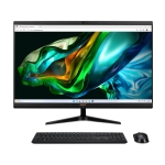 Настолен компютър - всичко в едно Acer Aspire C27-1800 27" FHD IPS AiO, Intel Core i5-12450H (up to 4.40GHz, 12MB), 16GB DDR4, 512GB SSD, Free 2.5" HDD slot, no DVD, Iris Xe Graphics, HDMI out, USB 3.2, USB 2.0, Type- C, RJ-45, WiFi AX&BT, Cam + mic., KBD