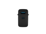 Адаптер Natec USB Charger  Ribera Gan 1X USB-A + 1X USB-C 45W, Black