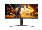 Монитор AOC CU34G4, 34" Curved 1500R VA WLED, 3440x1440@180Hz, 1ms GtG, 0.5ms MPRT, 300cd m/2, 2500:1, 80M:1 DCR, Adaptive Sync, FlickerFree, Low Blue Light, Tilt, Height Adjust, Swivel, 2xHDMI, DP