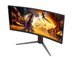 Монитор AOC CU34G4, 34" Curved 1500R VA WLED, 3440x1440@180Hz, 1ms GtG, 0.5ms MPRT, 300cd m/2, 2500:1, 80M:1 DCR, Adaptive Sync, FlickerFree, Low Blue Light, Tilt, Height Adjust, Swivel, 2xHDMI, DP
