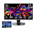 Монитор MSI MPG 272URX QD-OLED, 26.5", 0.03ms, 240Hz, 3840x2160 (UHD), 16:9, FLAT, Oled care 2.0, G-Sync Compatible, ClearMR 13000, HDR, 1.5M:1, 100M:1, DP(2.1a), 2xHDMI 2.1, 1xTypeC DP alt. w/PD (98W), USB HUB, Pivot, Heigh Adj., Black, 8kg