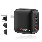 Зарядно устройство Verbatim Mini GaN Charger 100W 4 Port US plug with EU and UK adaptors